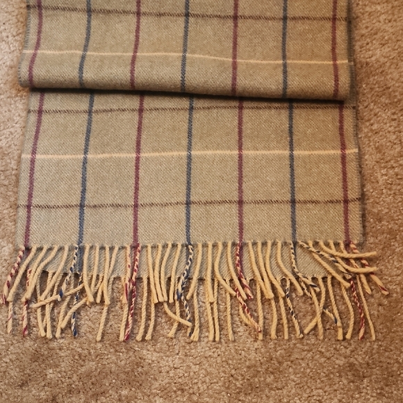 Burberry Tan and Red Plaid Scarf - Picture 3 of 16
